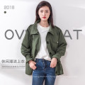 New autumn high quality waistband short trench coat for ladies